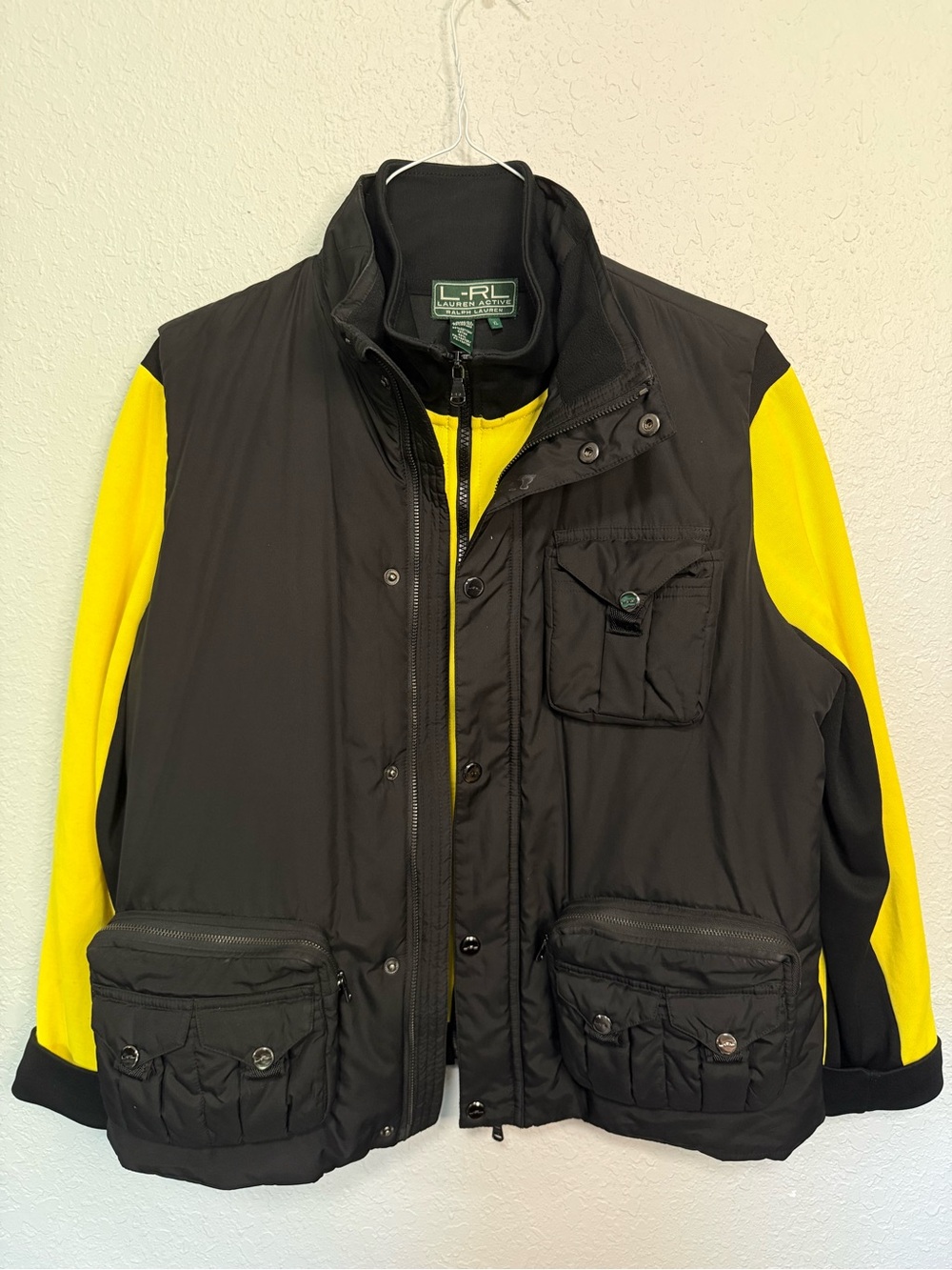 Ralph Lauren Black & Yellow Utility Jacket 27x22